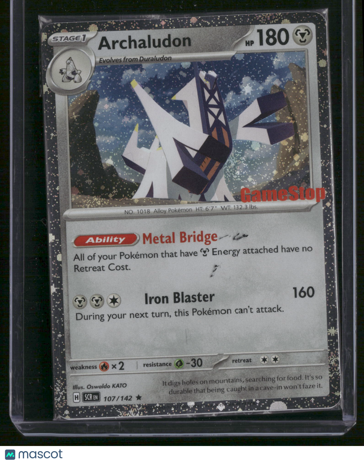 2024 Stellar Crown Archaludon Holo Rare #107/142