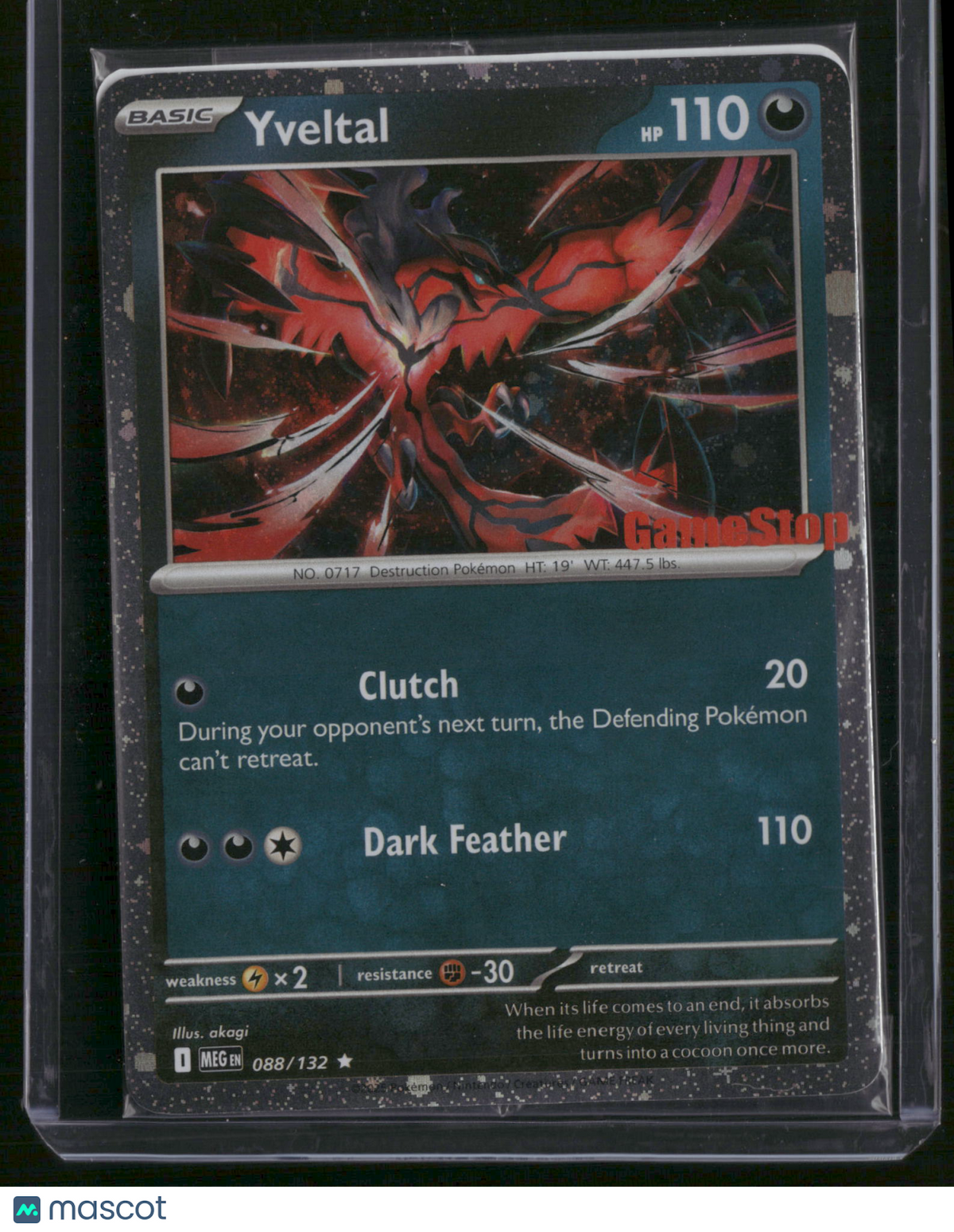 2025 Mega Evolution Yveltal Holo Rare #88/132