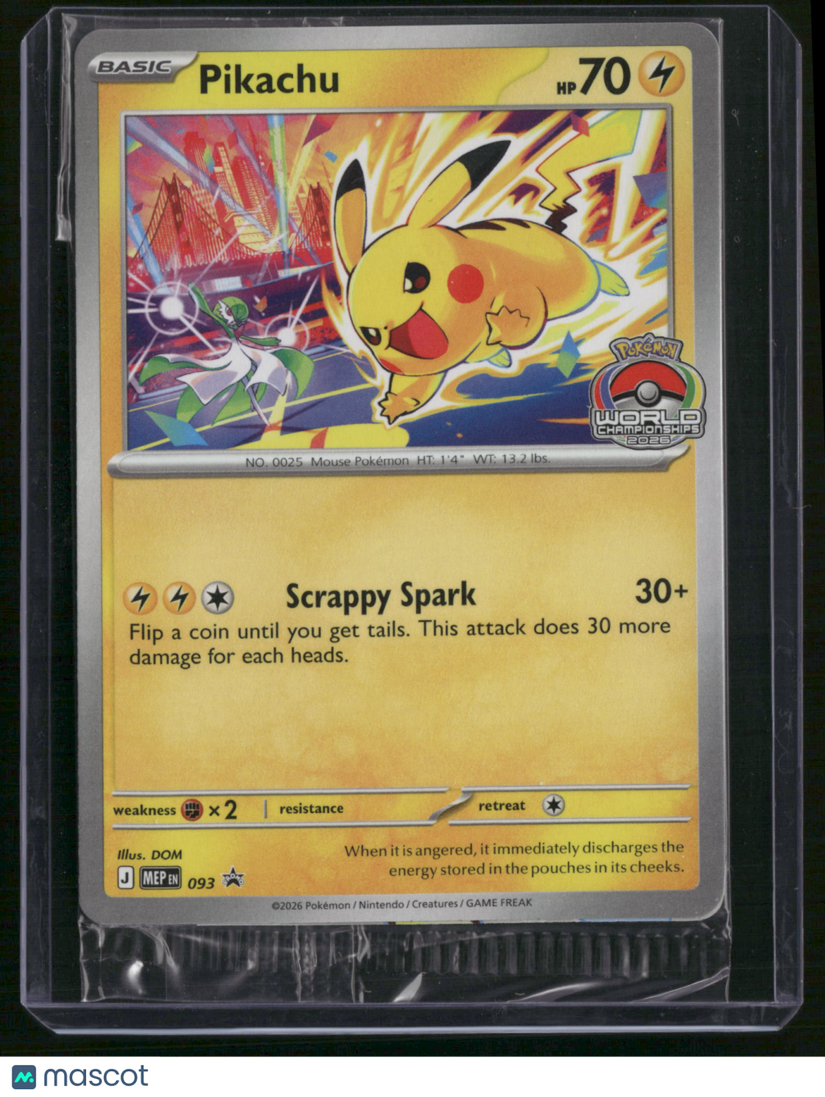 Mega Evolution Pikachu Holo Black Star Promo #093
