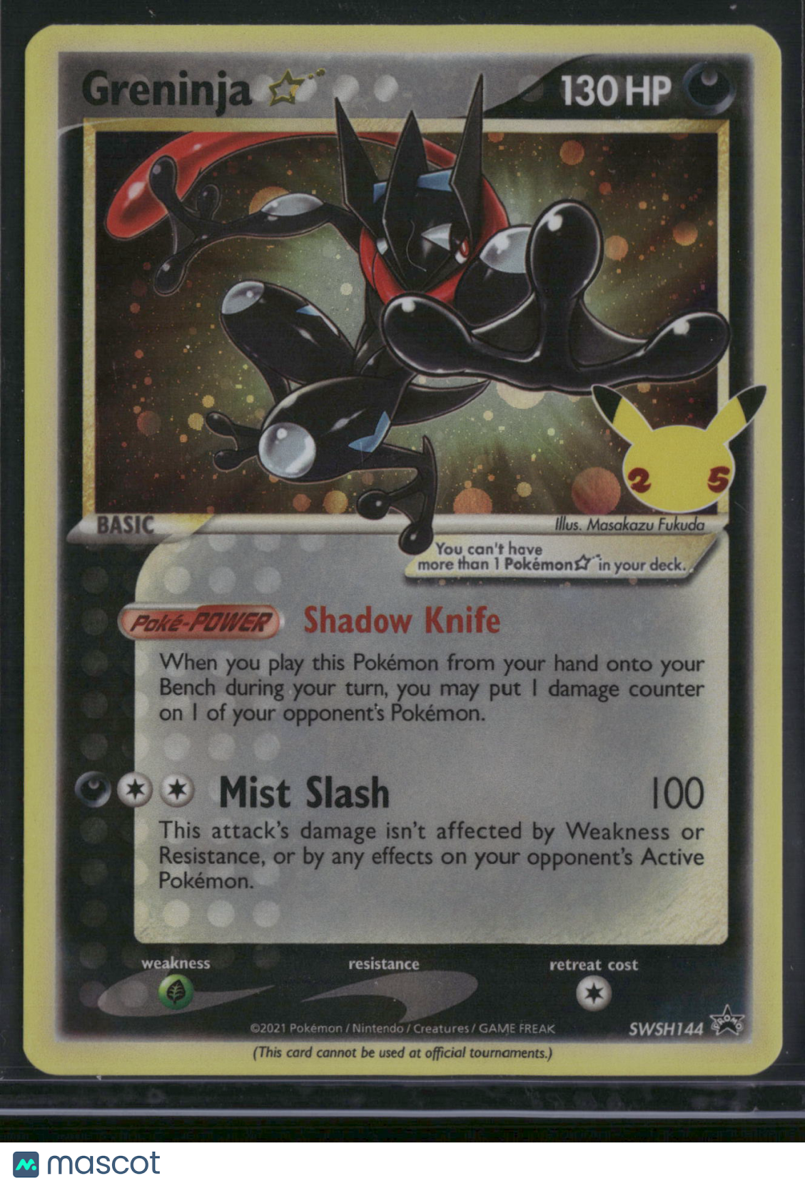 2021 Celebrations Greninja Star Holo Black Star Promo #SWSH144