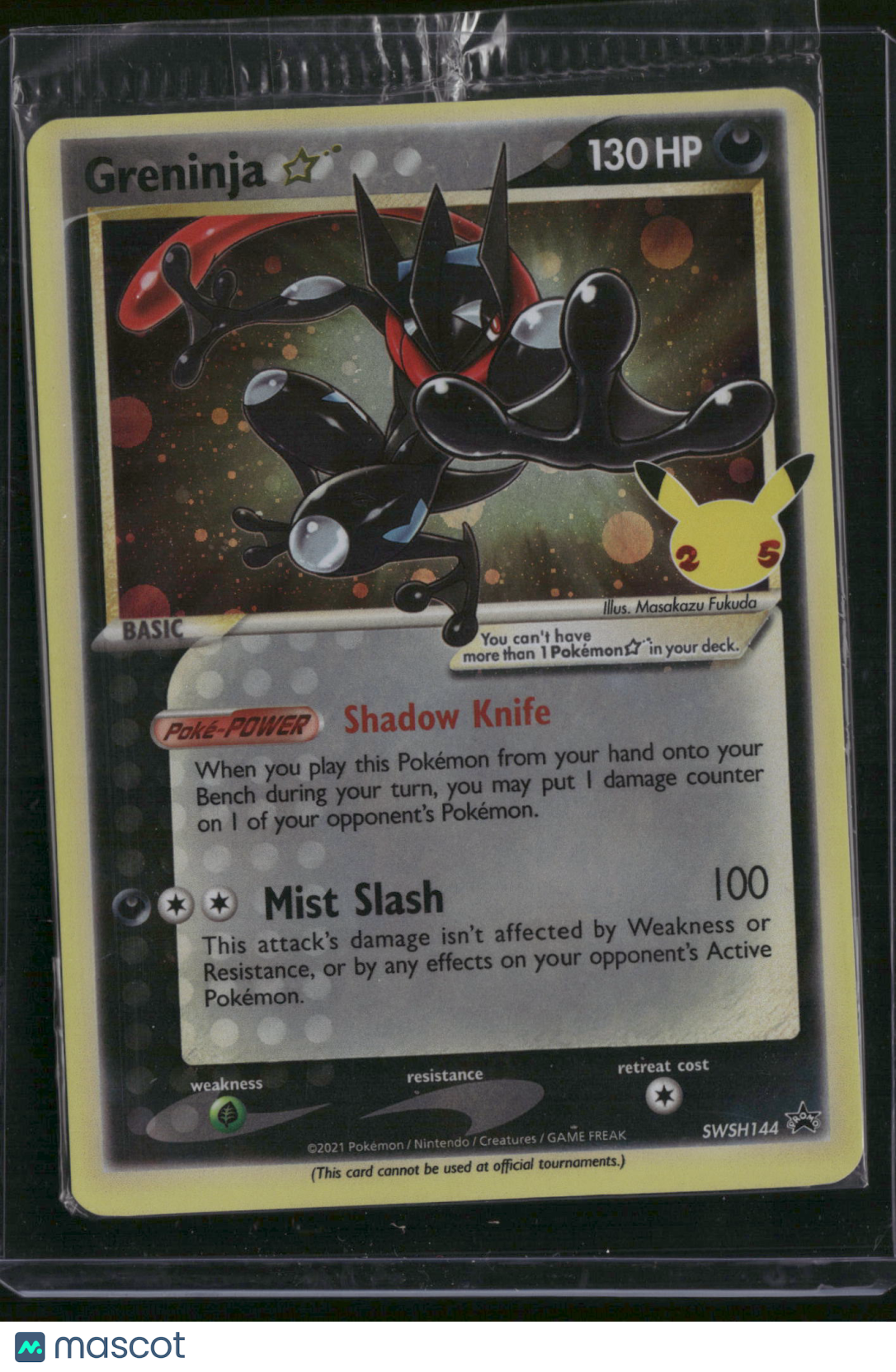 2021 Celebrations Greninja ☆ Holo Black Star Promo #SWSH144
