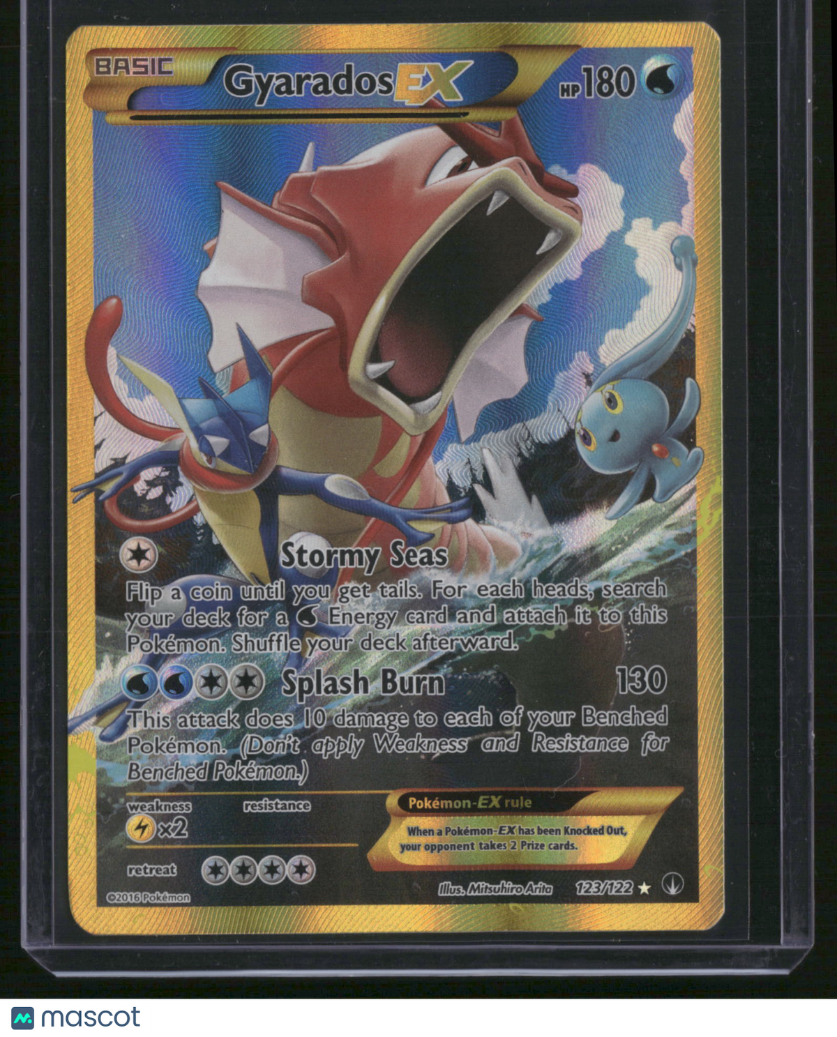 2016 BREAKpoint Gyarados EX Holo Secret Rare SR FA #123/122