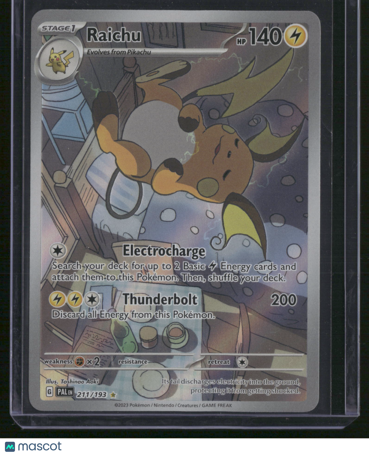 2023 Paldea Evolved Raichu Holo Secret Rare #211/193