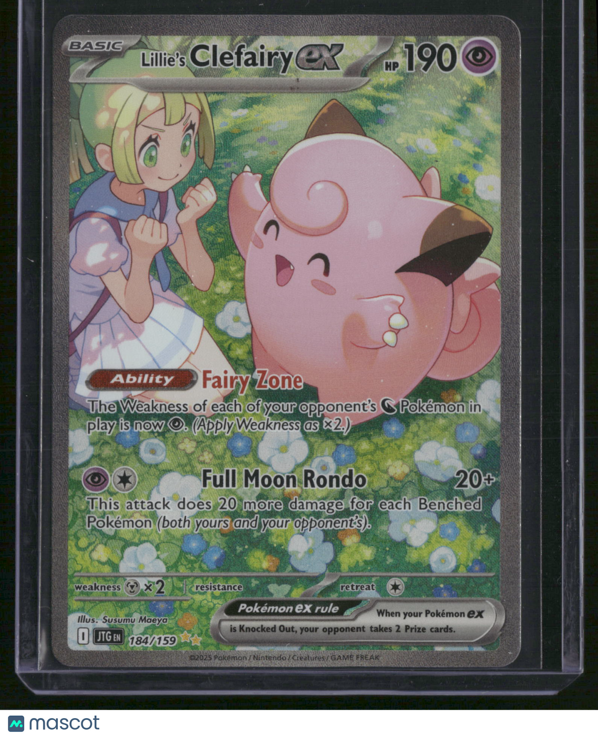 2025 Journey Together Lillie's Clefairy EX Holo Secret Rare SAR #184/159
