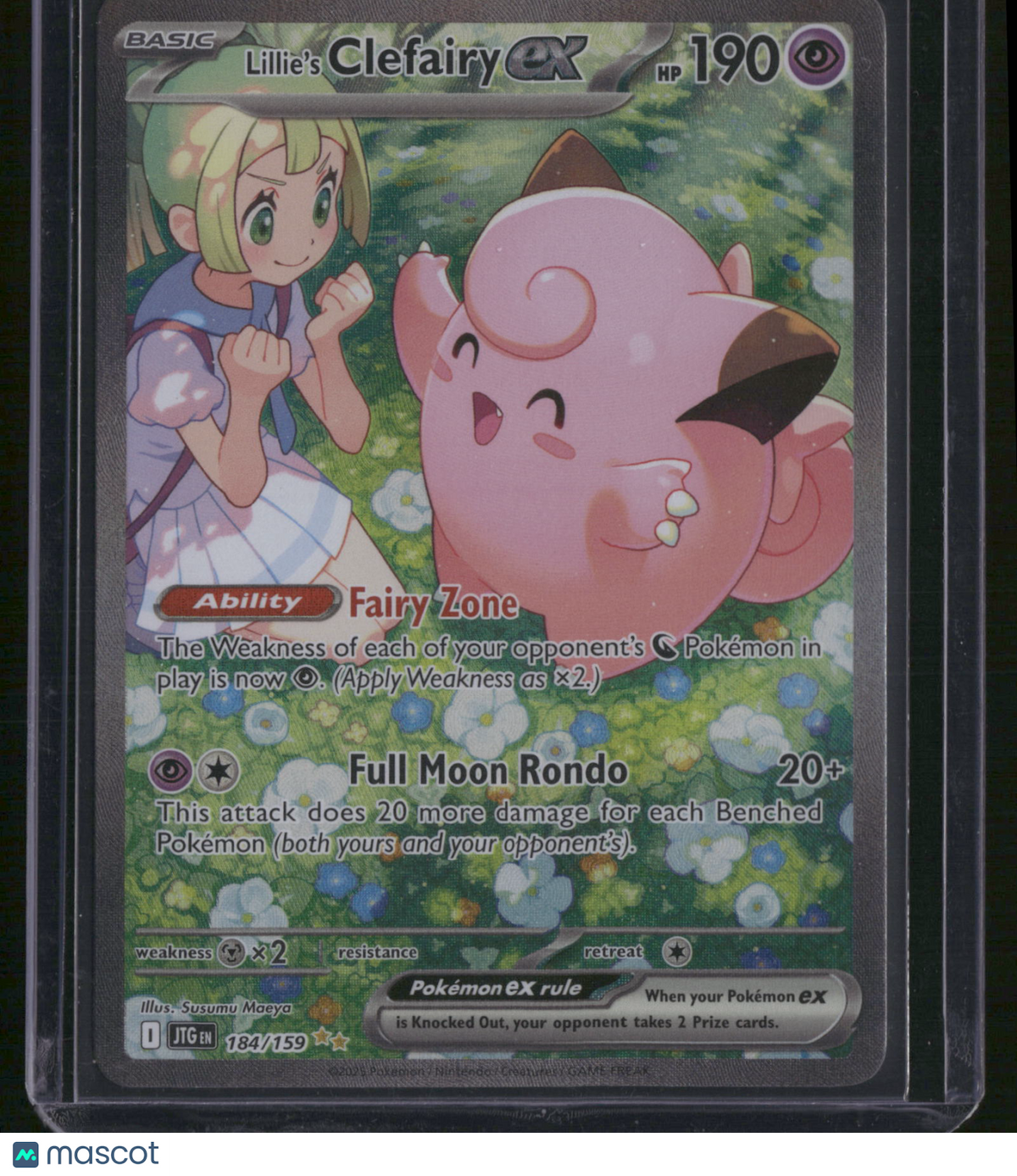 2025 Journey Together Lillie's Clefairy EX Holo Secret Rare SAR #184/159