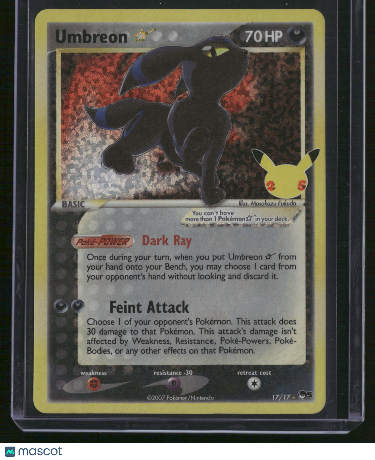 2021 Celebrations Umbreon Star Holo Rare #17/17