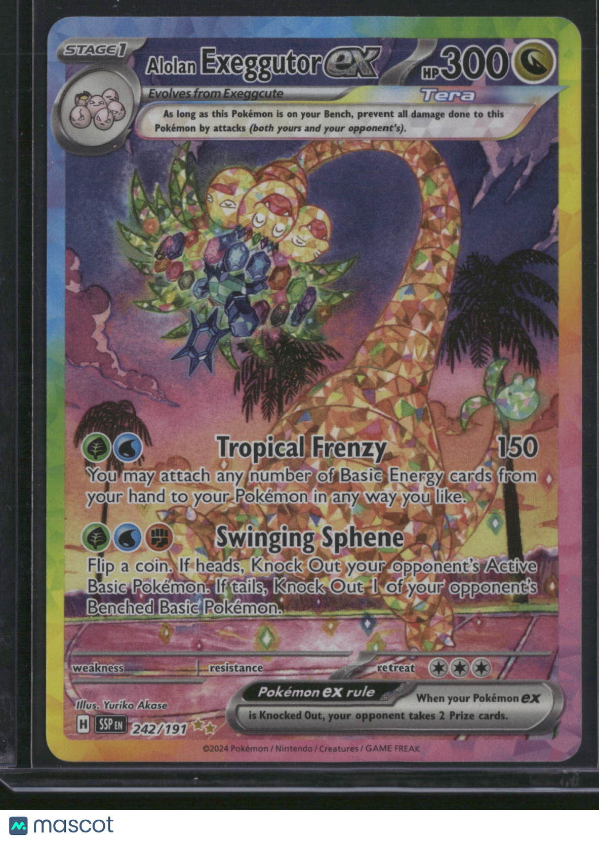 2024 Surging Sparks Alolan Exeggutor EX Holo Secret Rare FA SAR #242/191