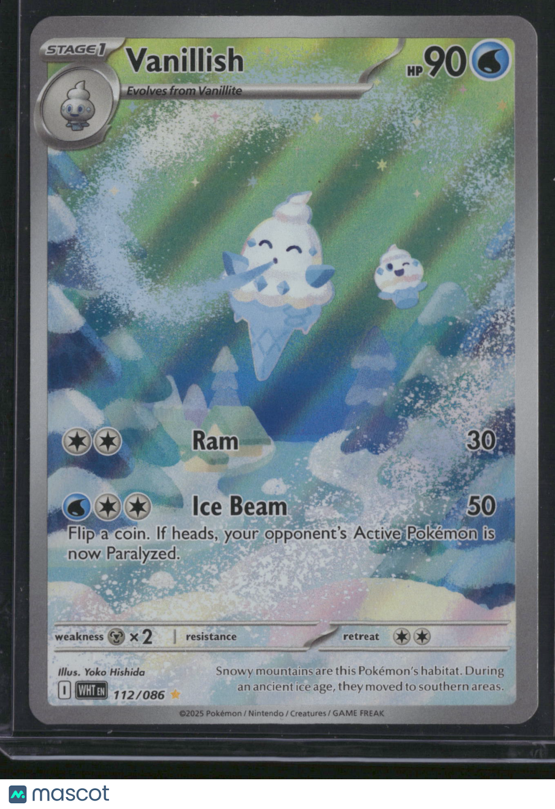 2025 White Flare Vanillish Holo Secret Rare #112/86