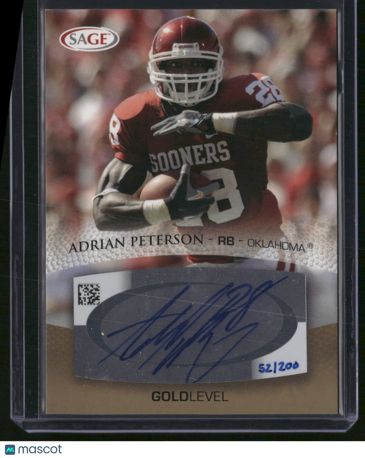 Adrian Peterson 2007 SAGE Gold Level #A41