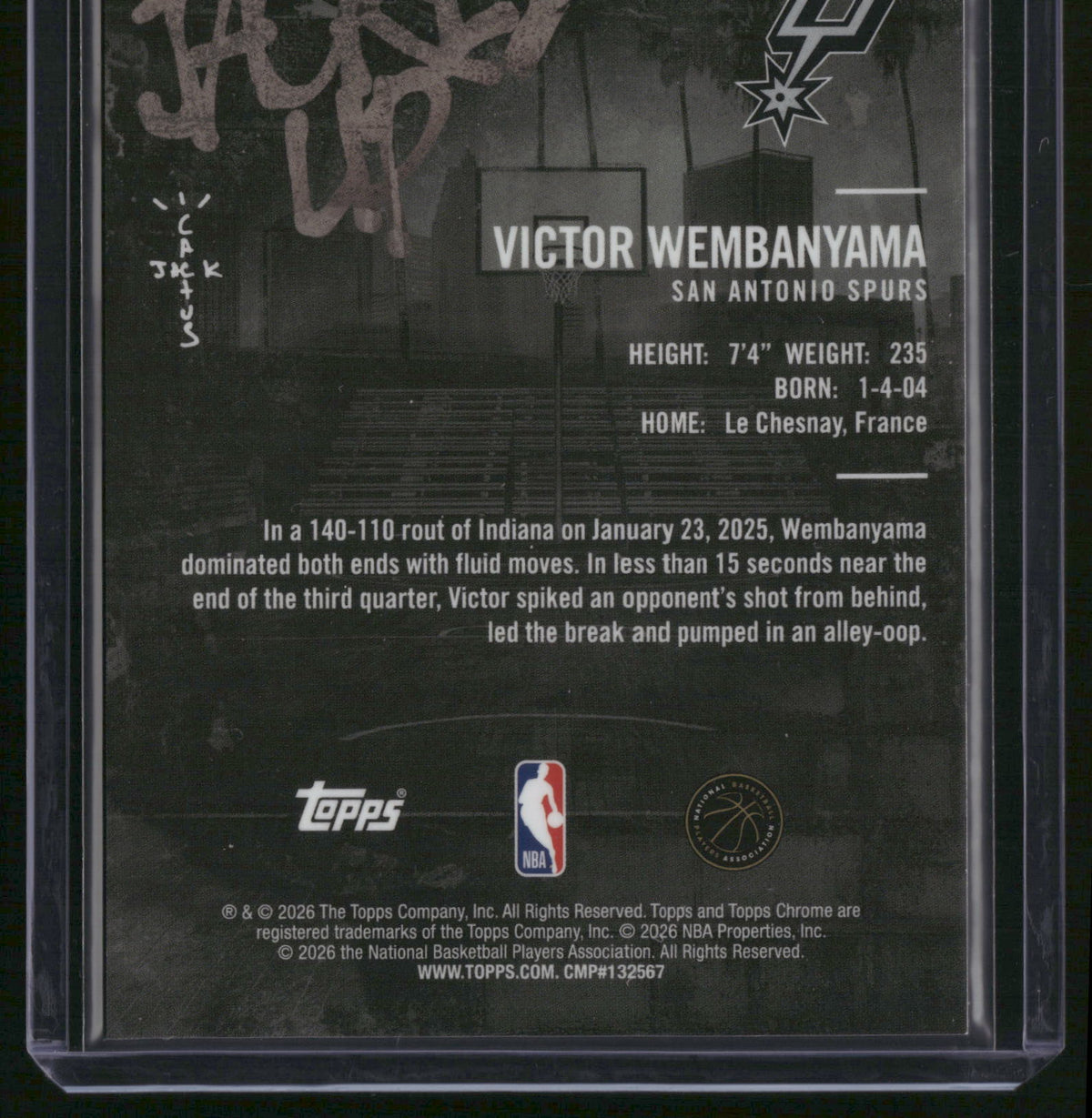 Victor Wembanyama 2026 Topps Chrome Cactus Jack /25