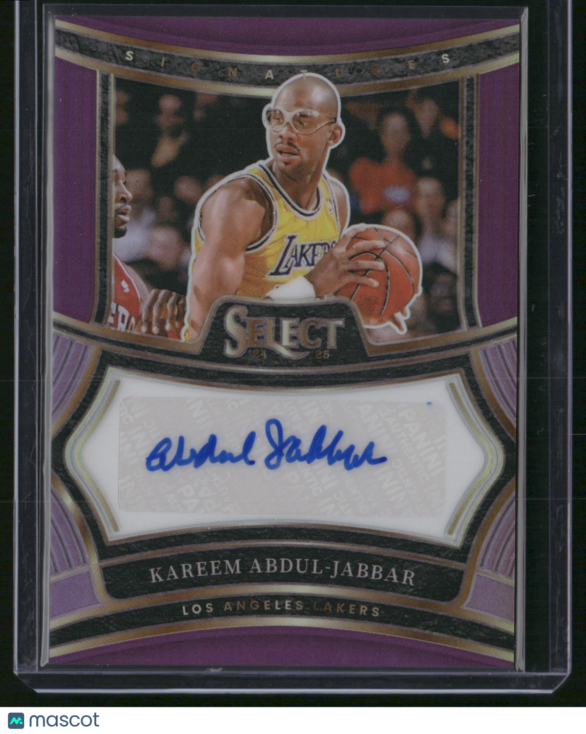 Kareem Abdul-Jabbar 2025 Panini Select #SIG-KAJ Purple Prizm /75