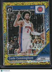 Cade Cunningham 2024 Panini Donruss Optic #26 Gold Glitter Prizm