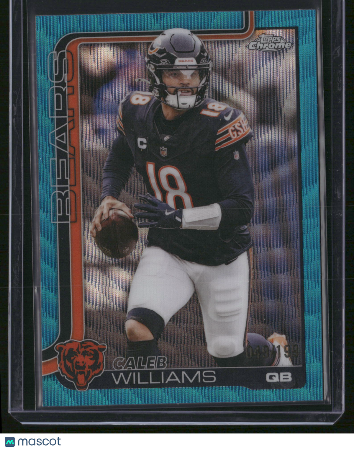 Caleb Williams 2025 Topps Chrome #52 Teal Wave /199