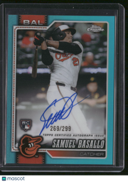 Samuel Basallo 2026 Topps Chrome #RA-SB Aqua /299 RC