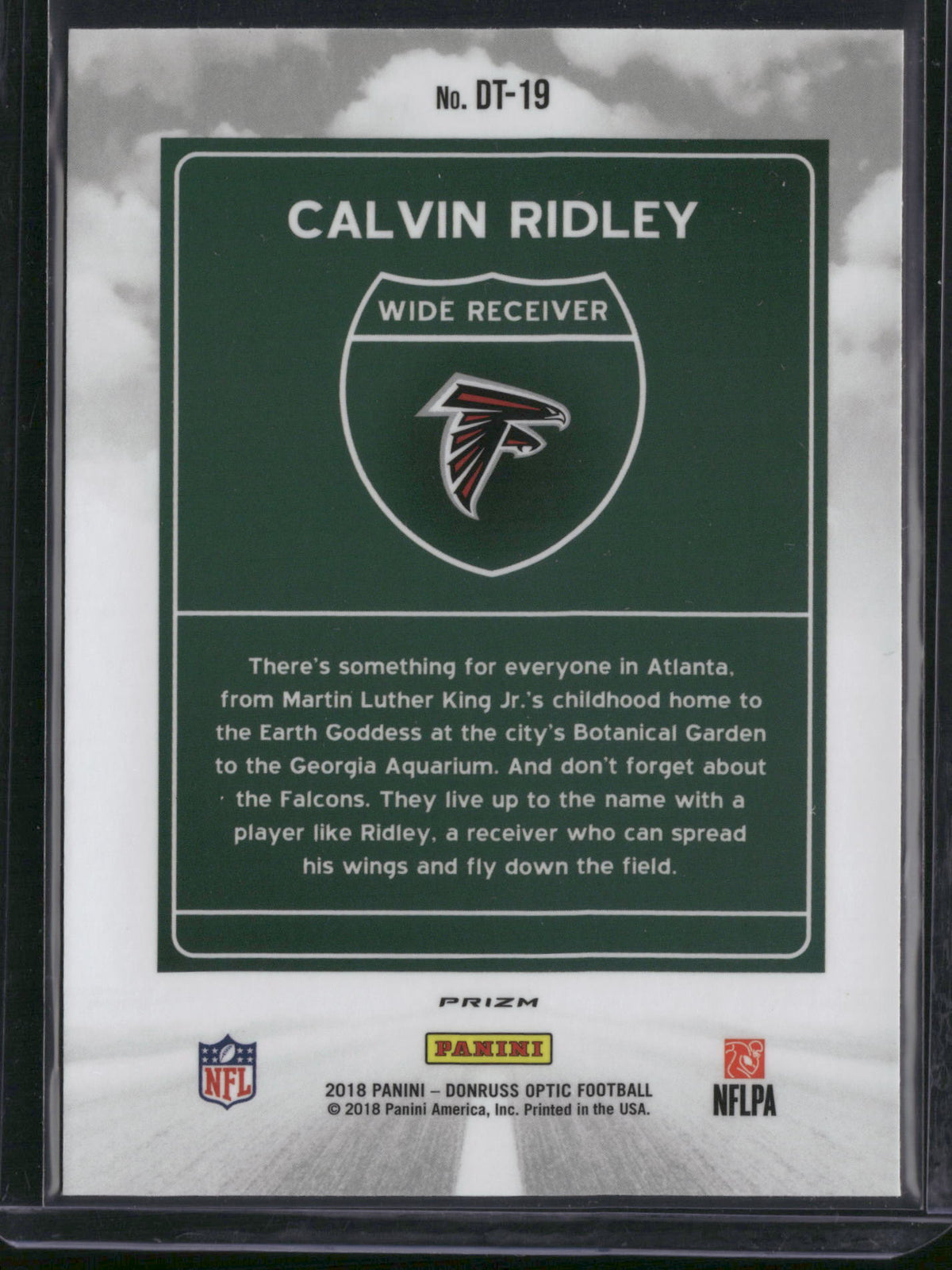 Calvin Ridley 2018 Donruss Optic Downtown #DT-19