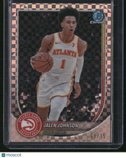 Jalen Johnson 2025 Bowman Chrome University #BCV-85 Rose Gold Checkerboard /15