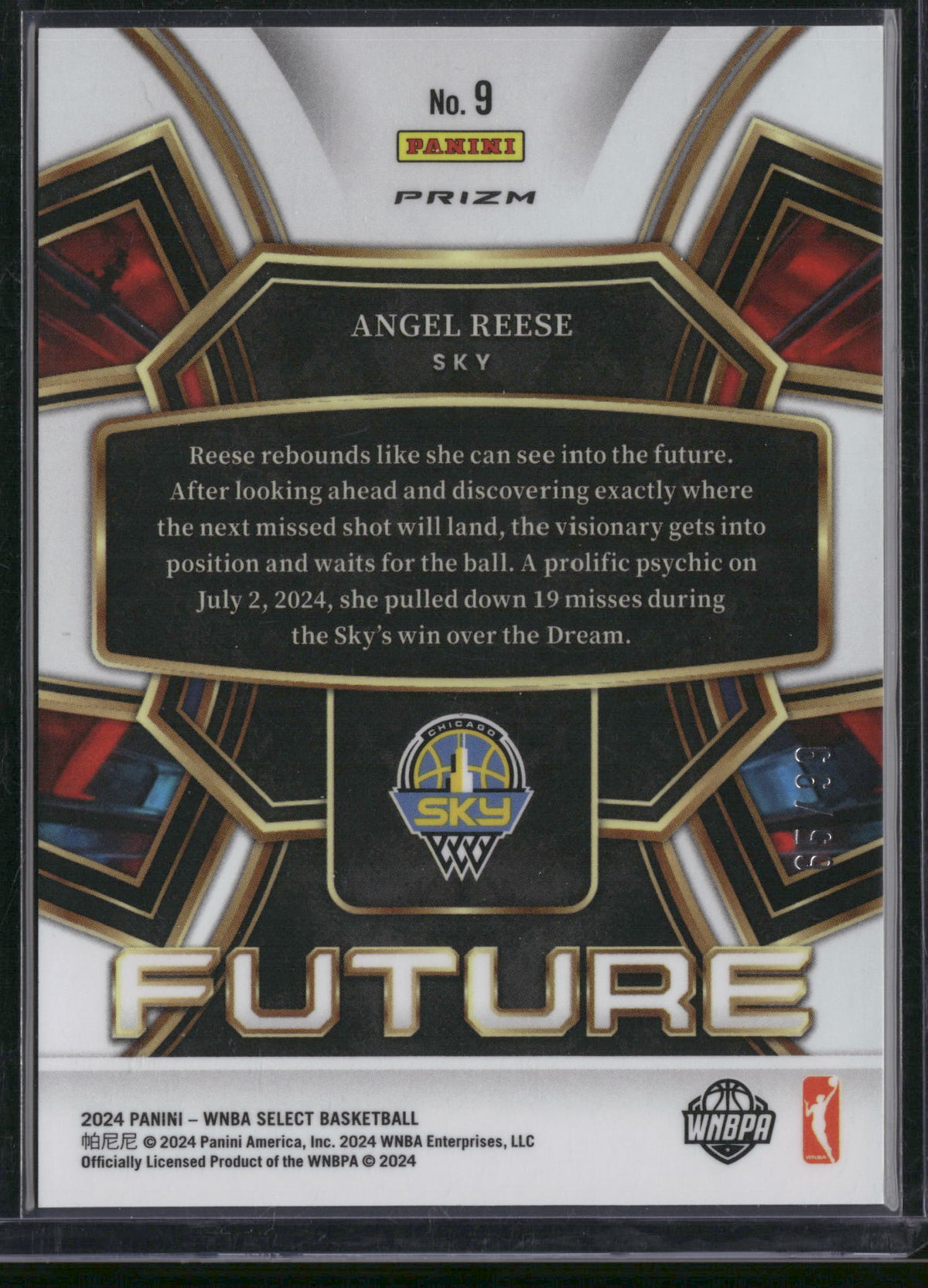 Angel Reese 2024 Panini Select WNBA Future #9 Blue /99 RC