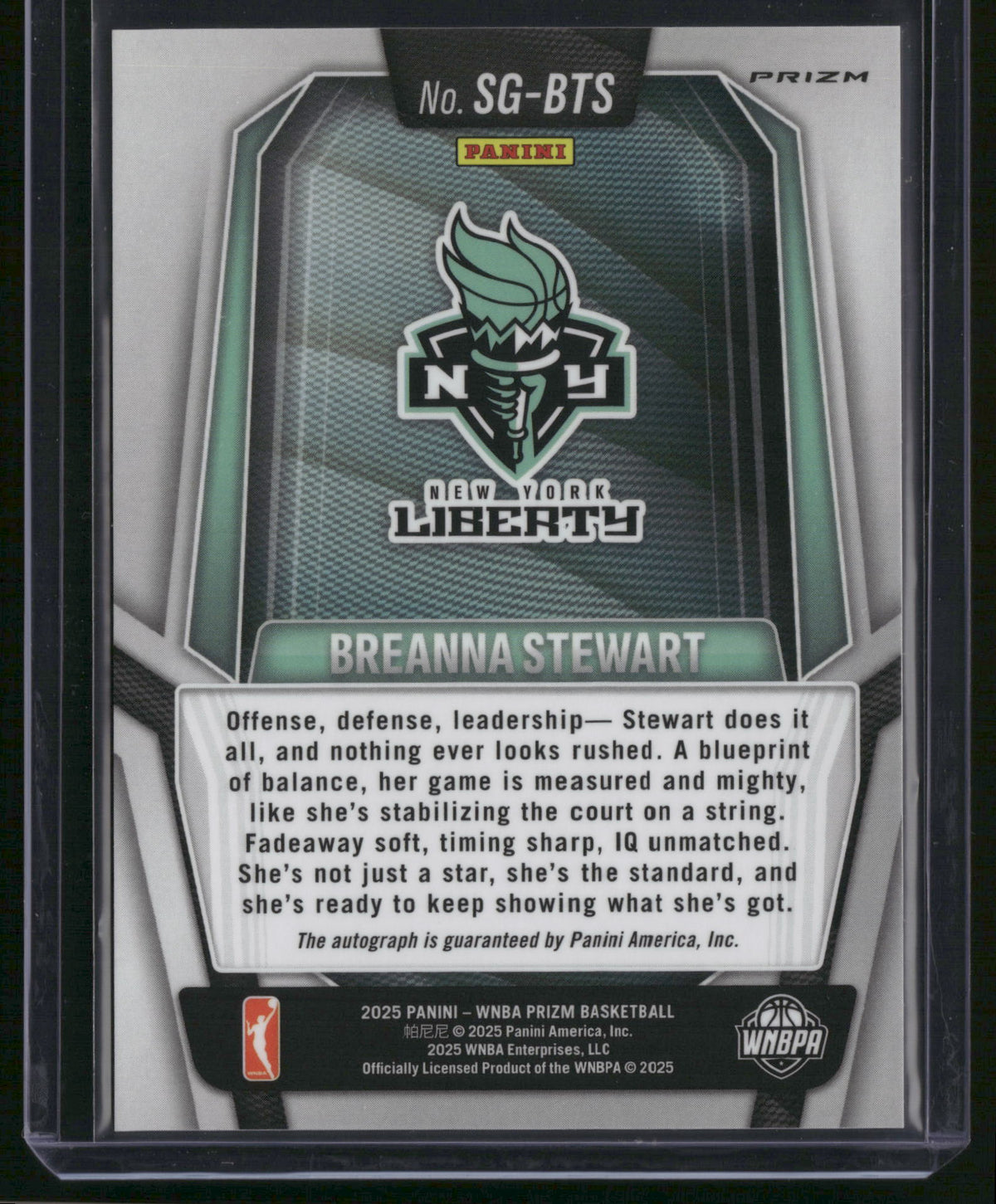 Breanna Stewart 2025 Panini Prizm WNBA #SG-BTS