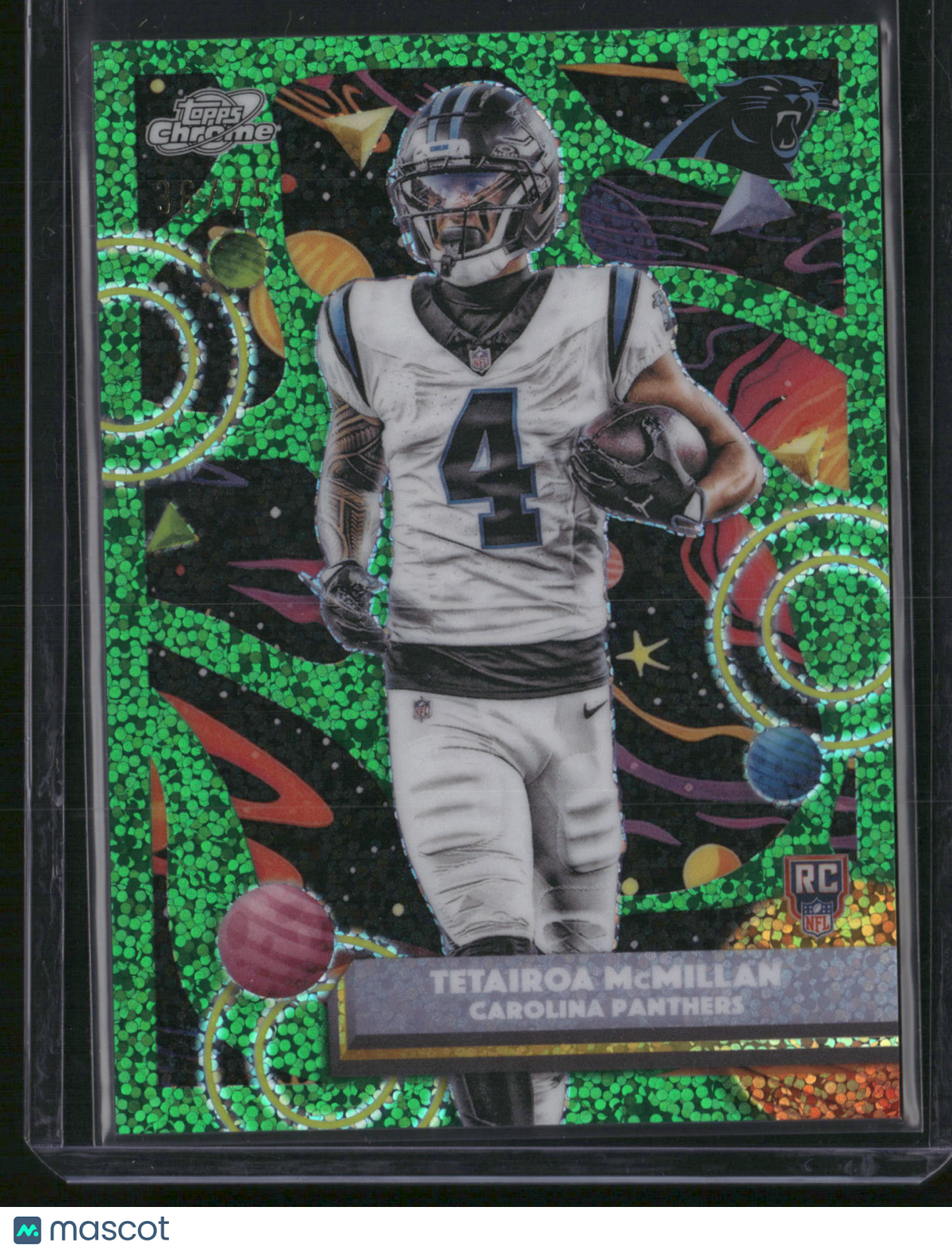 Tetairoa McMillan 2025 Topps Chrome #113 Green Speckle RC