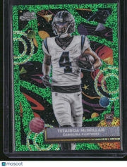 Tetairoa McMillan 2025 Topps Chrome #113 Green Speckle RC