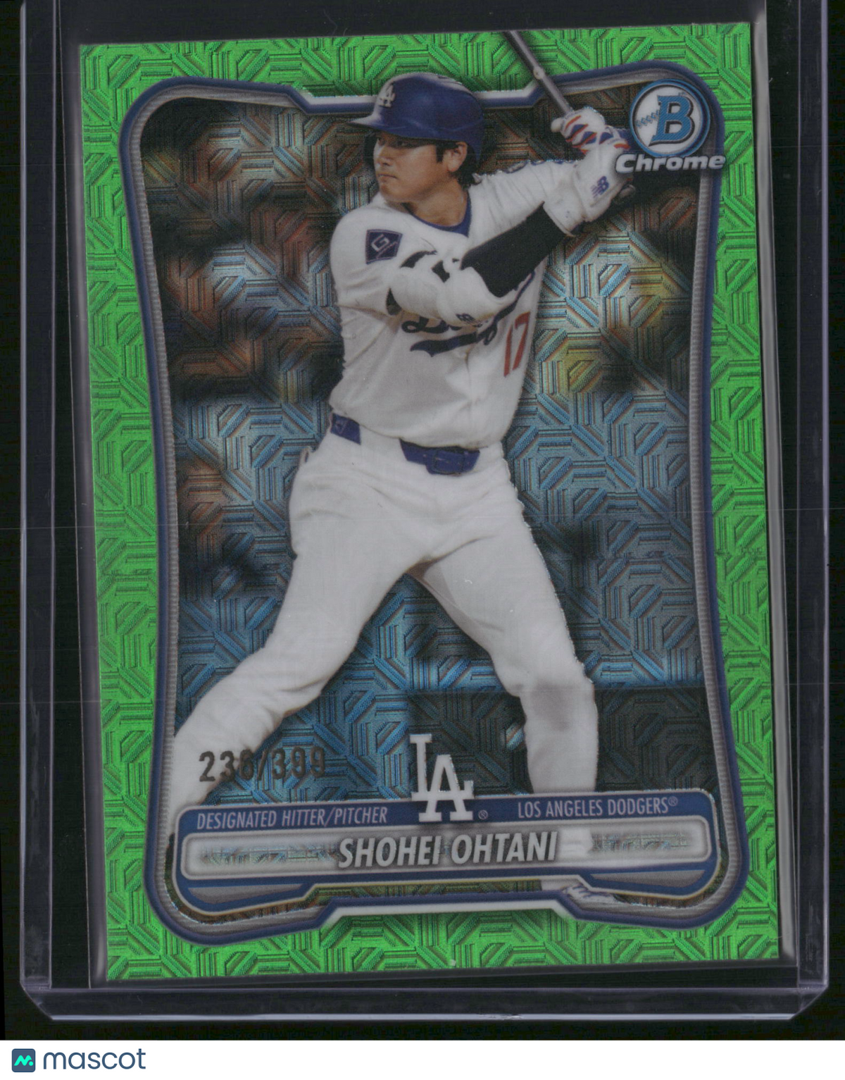 Shohei Ohtani 2025 Bowman Chrome #52 Green Mojo Refractor /399