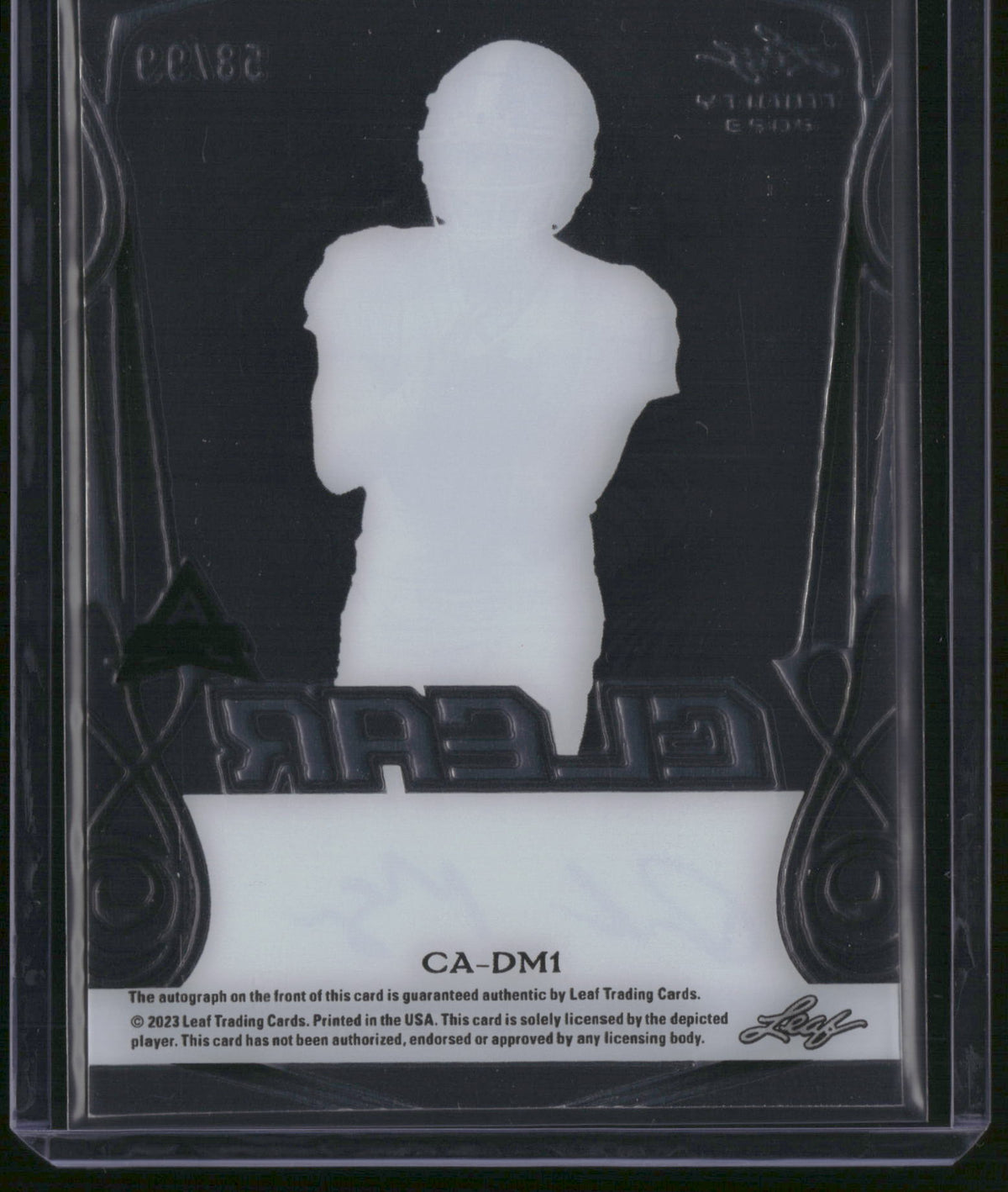 Drake Maye 2023 Leaf Ultimate Draft Clear #CA-DM1 /99