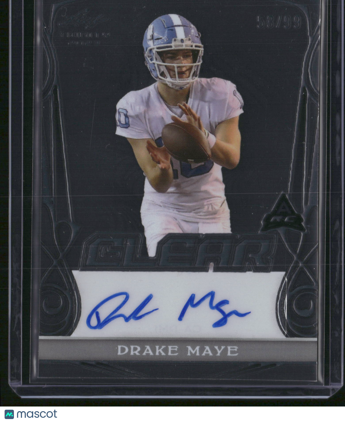Drake Maye 2023 Leaf Ultimate Draft Clear #CA-DM1 /99