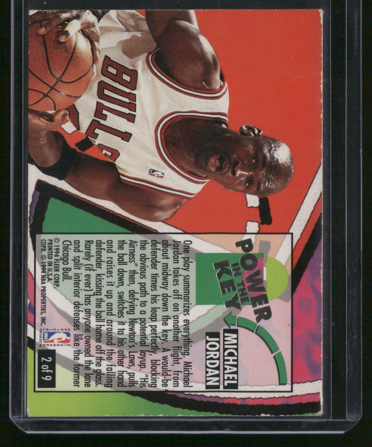 Michael Jordan 1994 Fleer Ultra Power in the Key #2 of 9