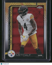 DK Metcalf 2025 Topps Chrome #254 Red Wave Refractor /5