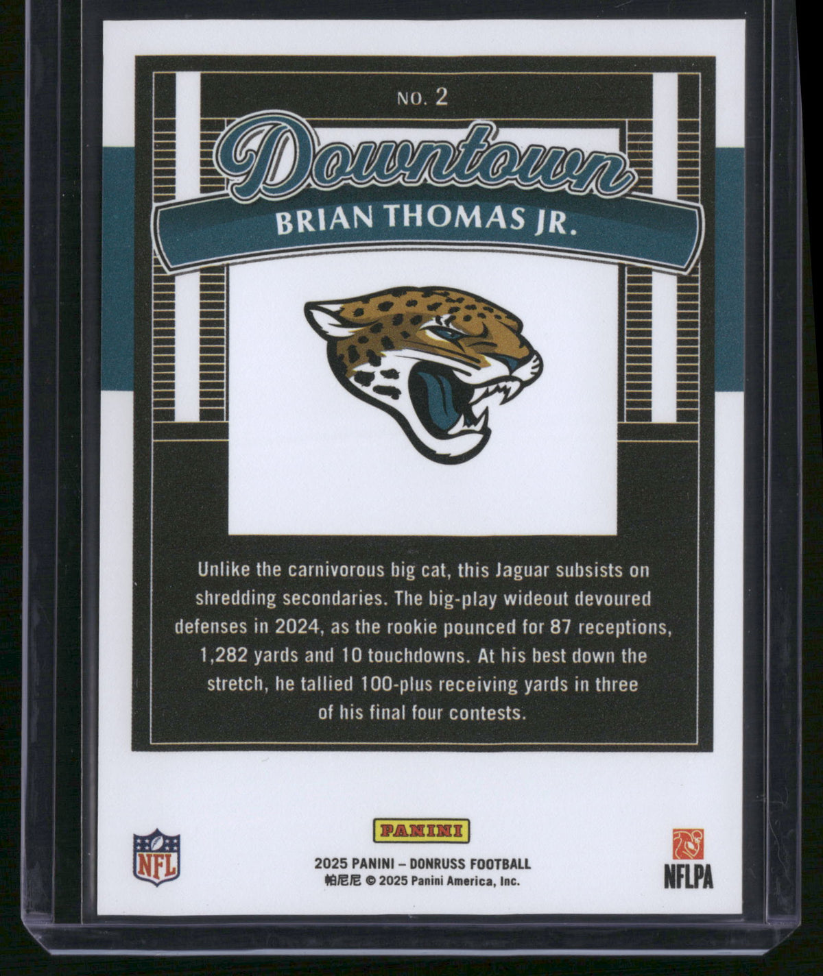 Brian Thomas Jr. 2025 Donruss Downtown #2