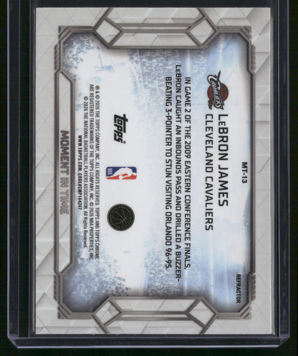 LeBron James 2026 Topps Chrome #MT-13 Refractor