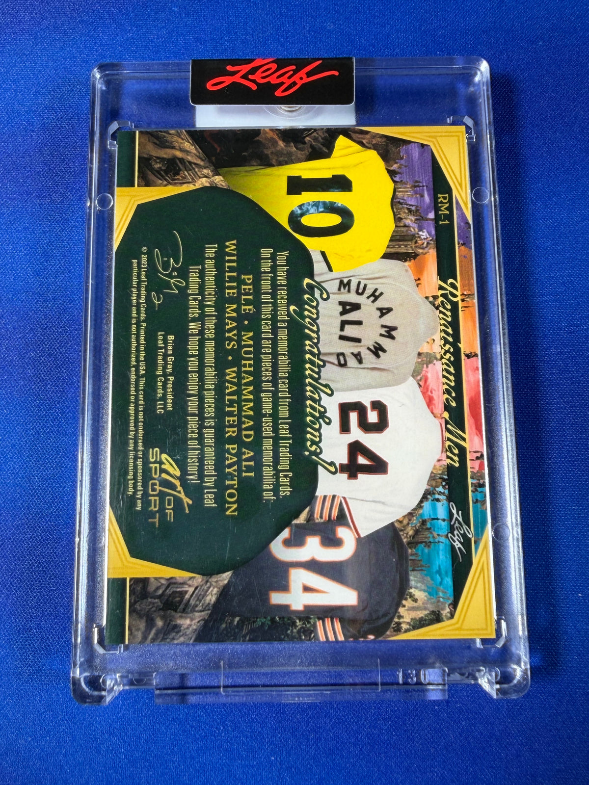 Willie Mays Pelé Muhammad Ali Walter Payton 2023 Leaf Art of Sport Renaissance Men #RM-1 Memorabilia