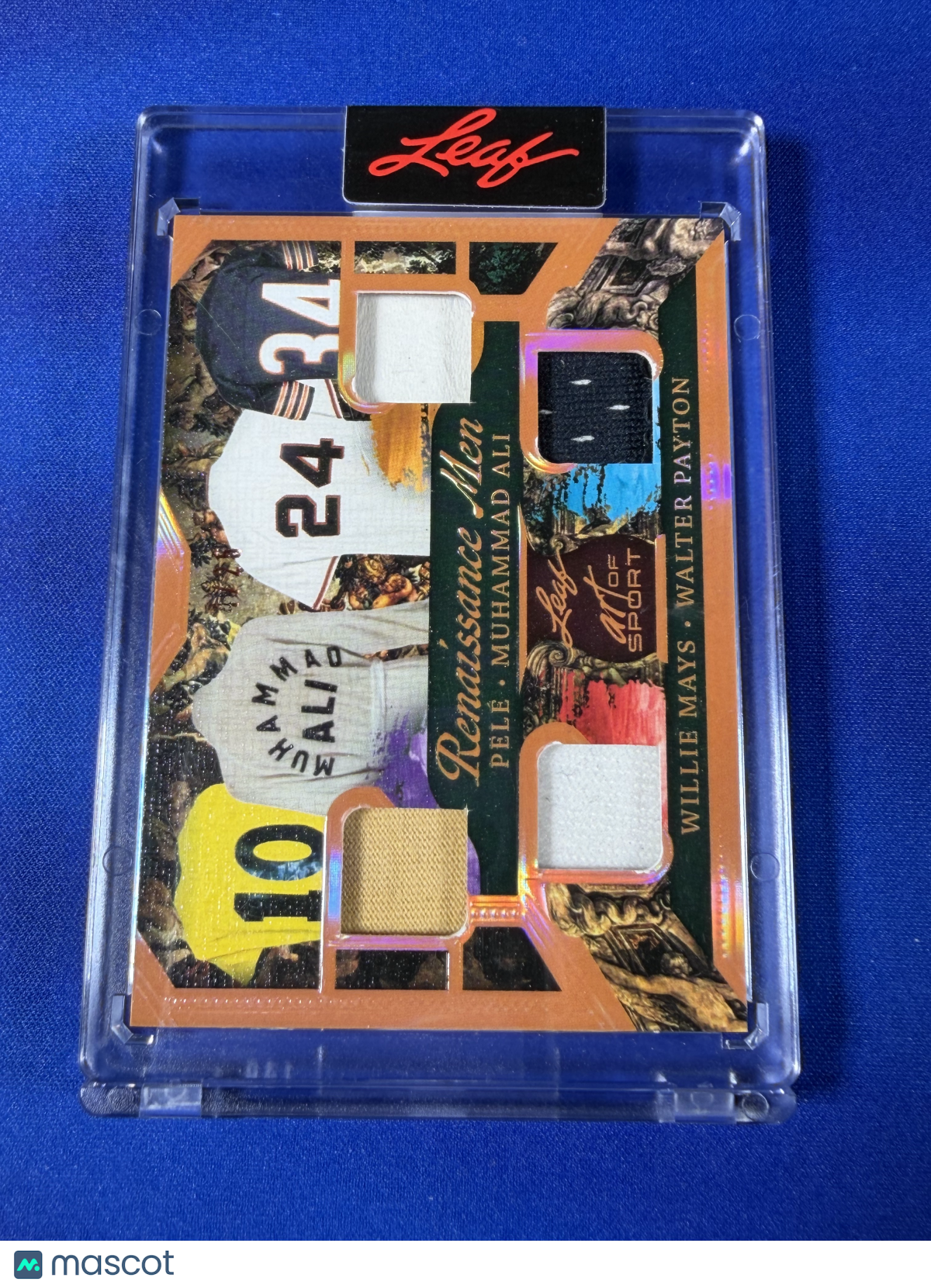Willie Mays Pelé Muhammad Ali Walter Payton 2023 Leaf Art of Sport Renaissance Men #RM-1 Memorabilia