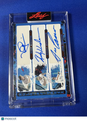Rickey Henderson Mark McGwire Jose Canseco 2023 Leaf Art of Sport Rule of Three #R3-13