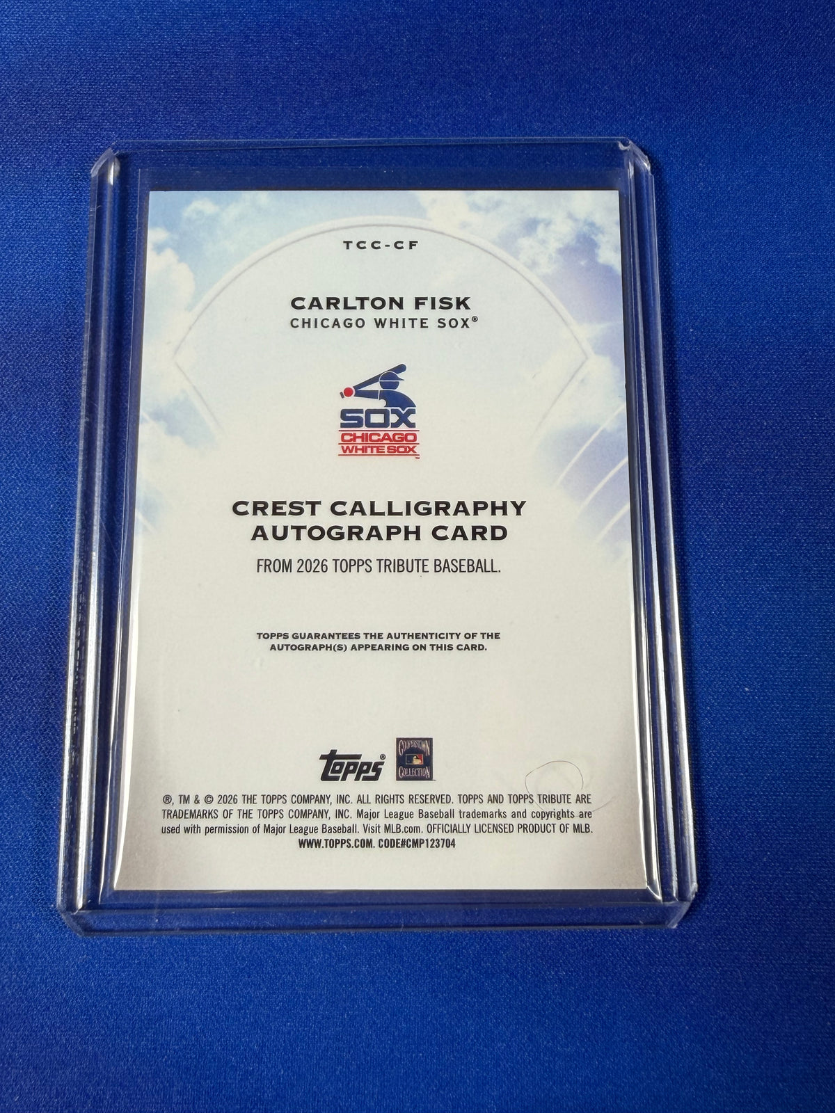 Carlton Fisk 2026 Topps Tribute #TCC-CF /50