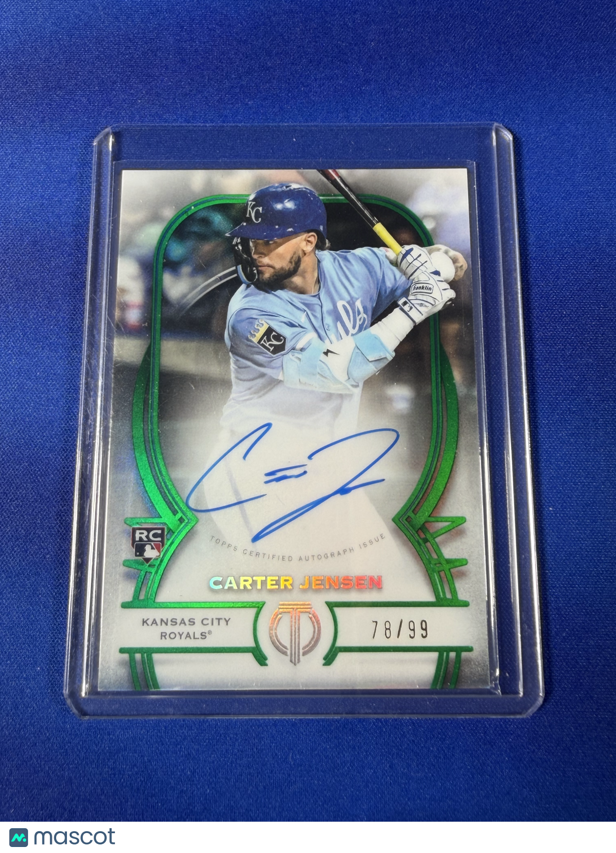Carter Jensen 2026 Topps Tribute #TA-CJ Green /99 RC
