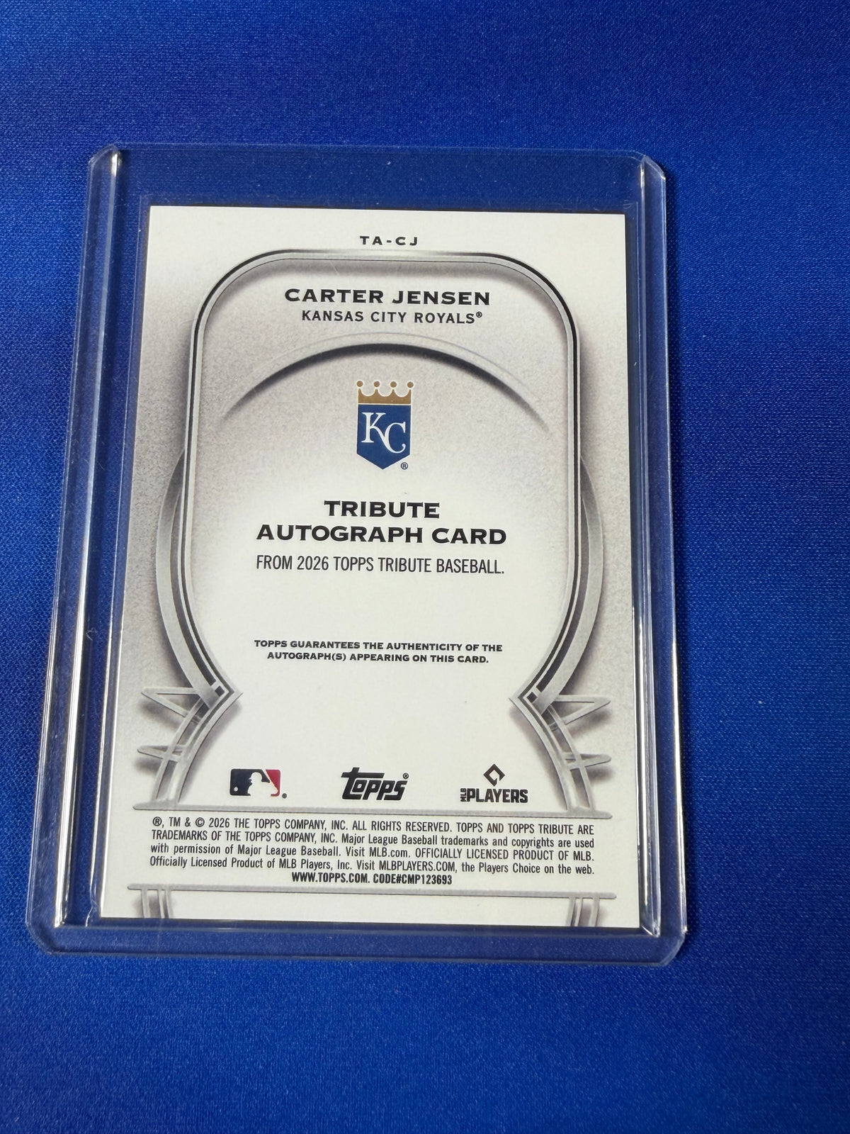 Carter Jensen 2026 Topps Tribute #TA-CJ Green /99 RC