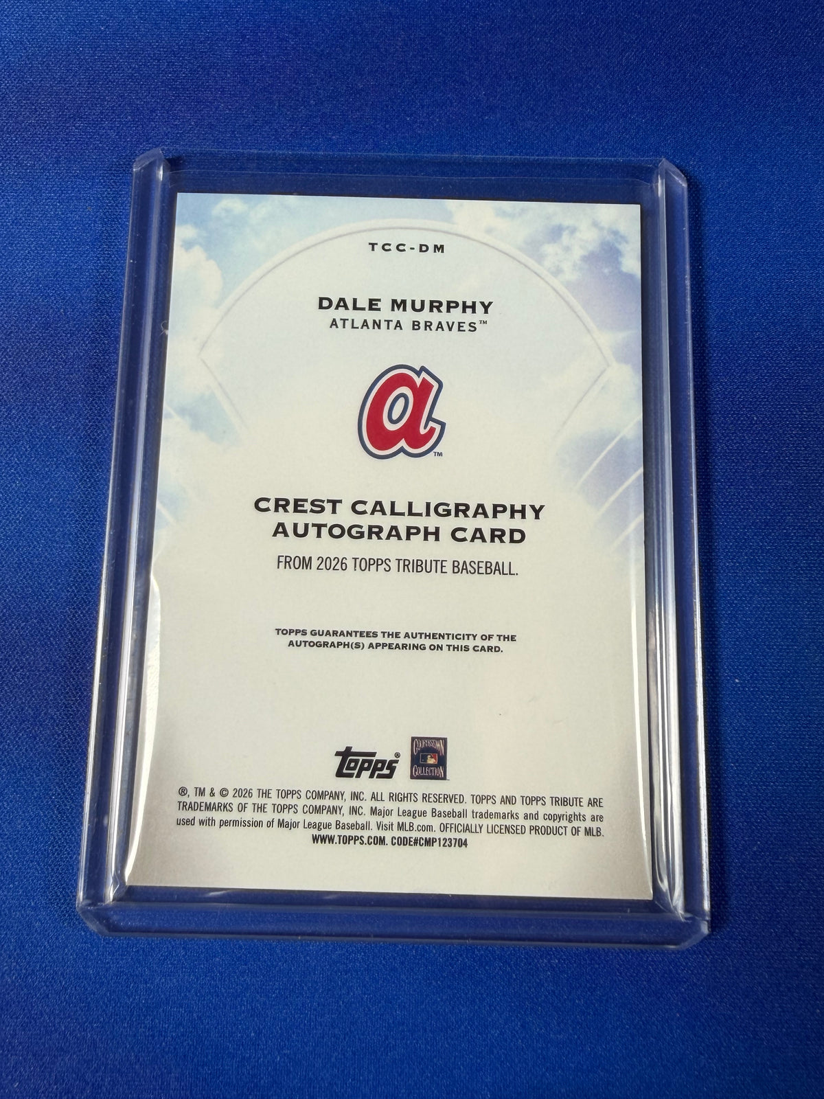 Dale Murphy 2026 Topps Tribute #TCC-DM /150