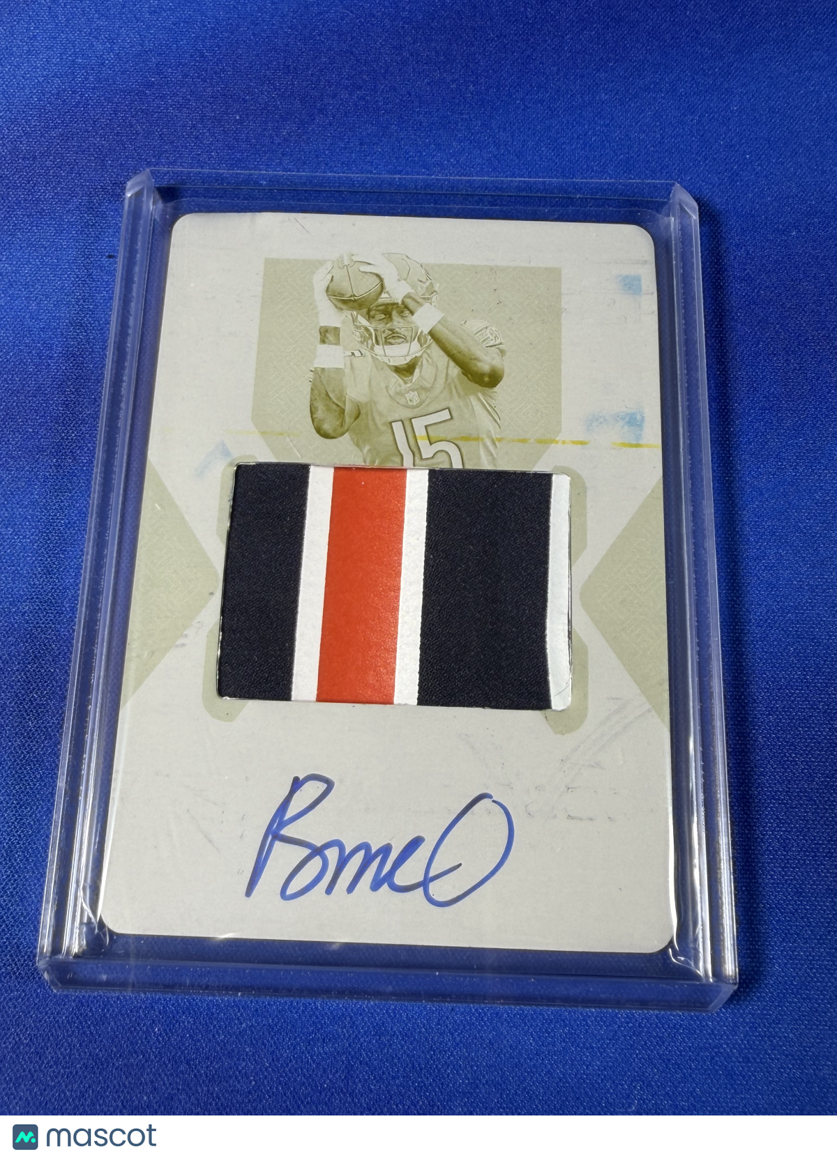 Rome Odunze 2025 Panini National Treasures Football #159 Printing Plate Autograph Printing Plate Patch