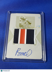 Rome Odunze 2025 Panini National Treasures Football #159 Printing Plate Autograph Printing Plate Patch