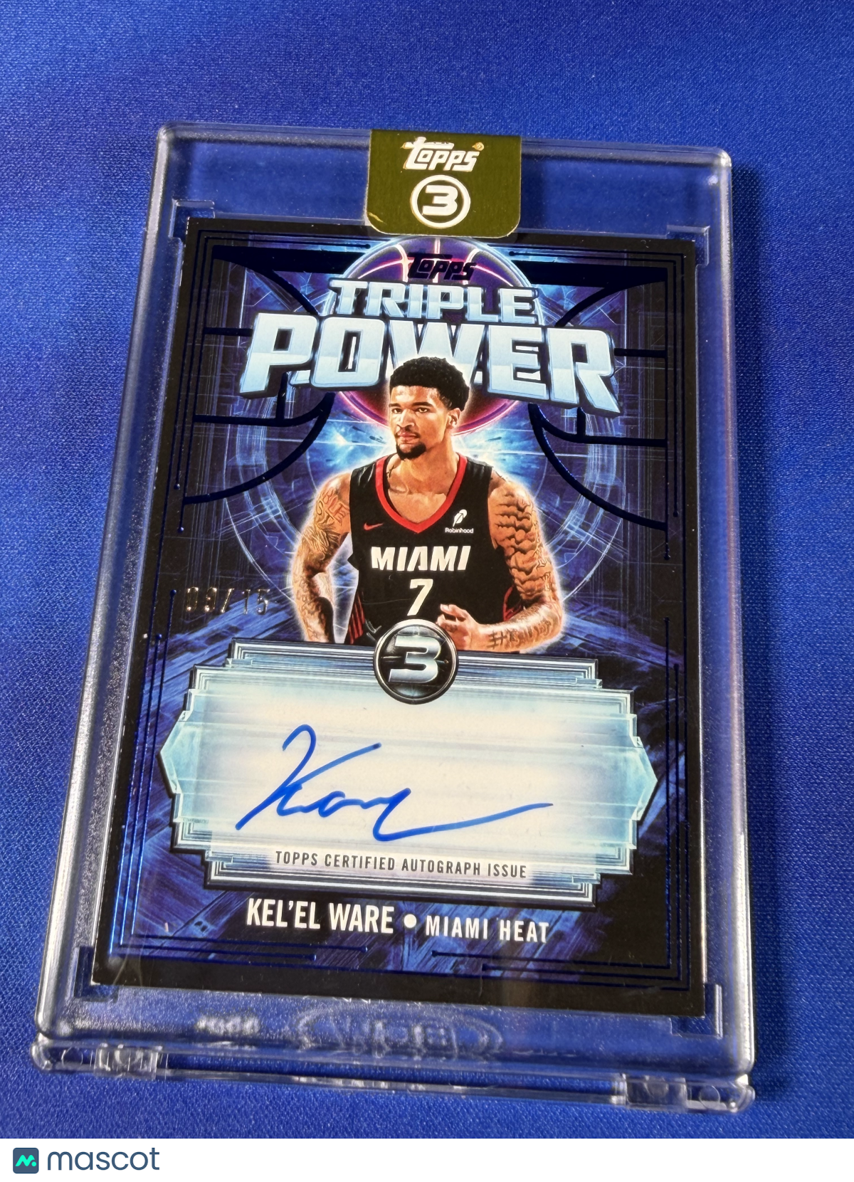 Kel'el Ware 2026 Topps 3 Basketball Triple Power Autographs #TP-KW /15