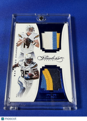 Philip Rivers Antonio Gates 2017 Panini Flawless #DPPA /5 Dual Patch Memorabilia