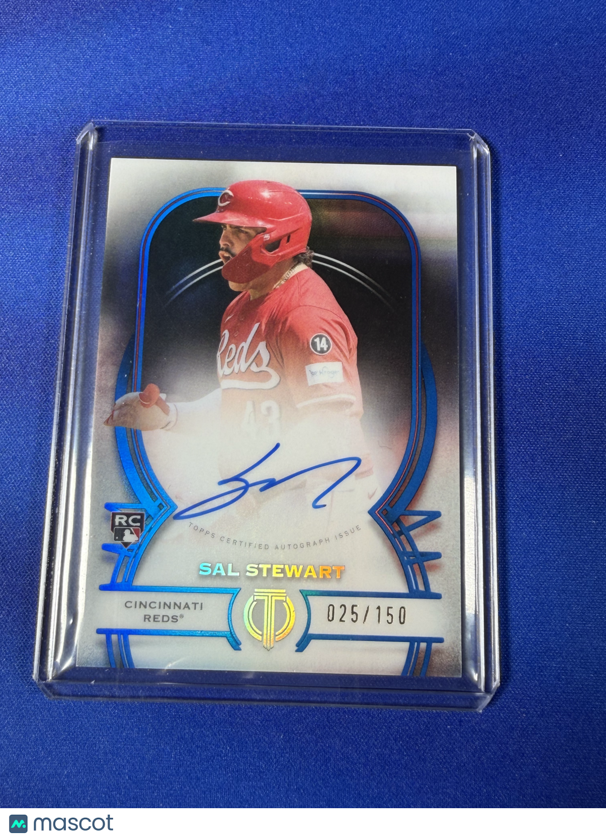 Sal Stewart 2026 Topps Tribute #TA-SST Blue /150 RC