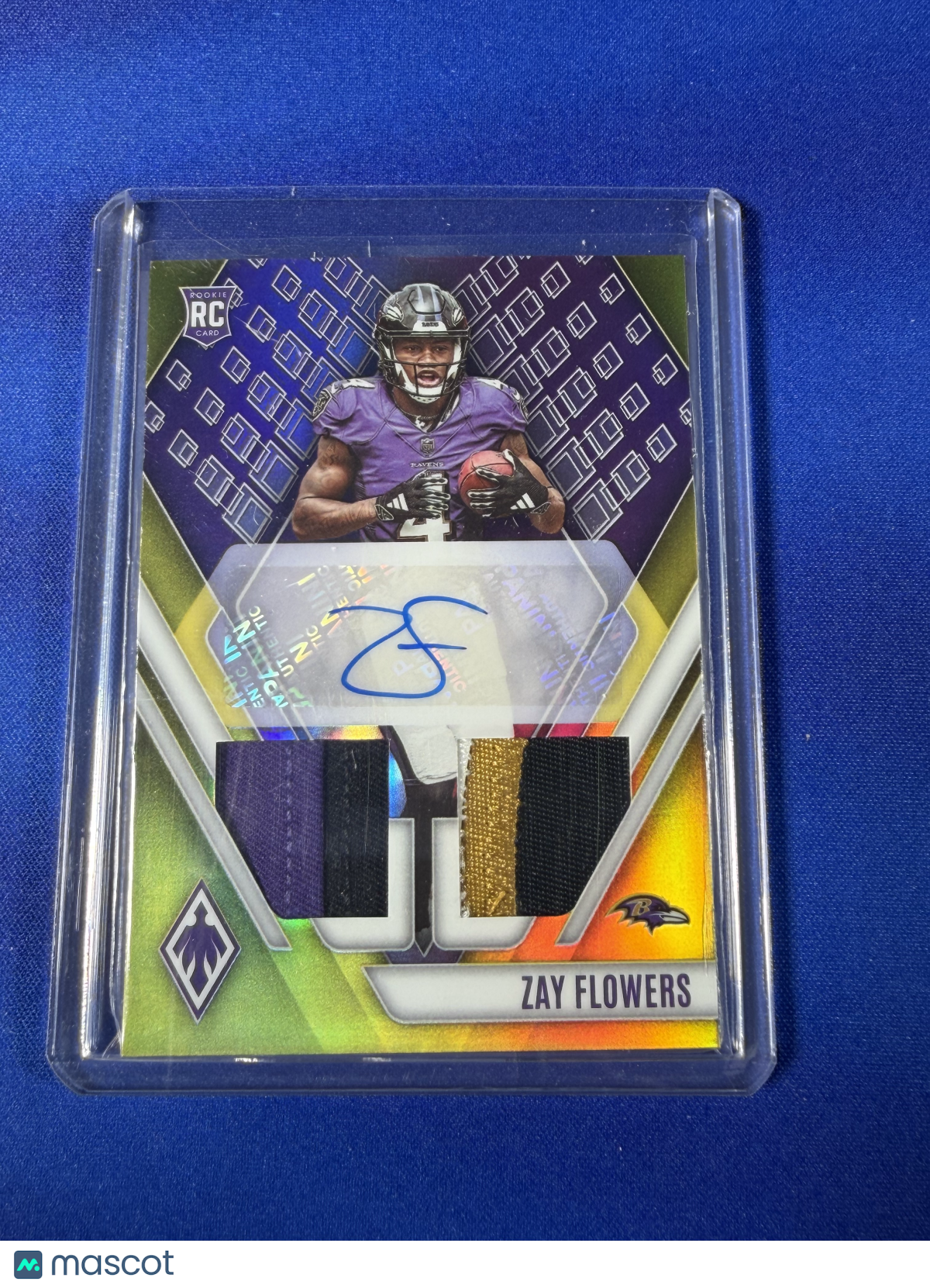 Zay Flowers 2023 Panini Phoenix Football #RAD-ZF Patch RC Memorabilia