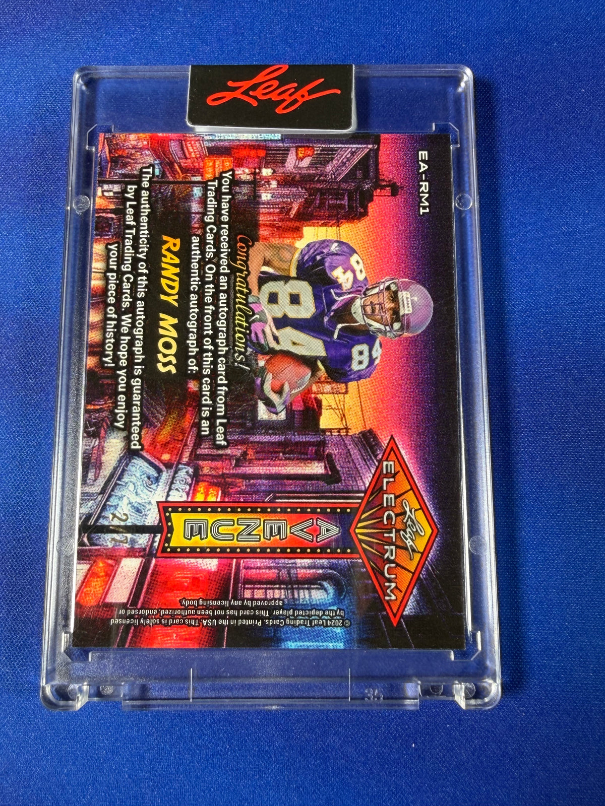 Randy Moss 2024 Leaf Electrum Avenue #EA-RM1