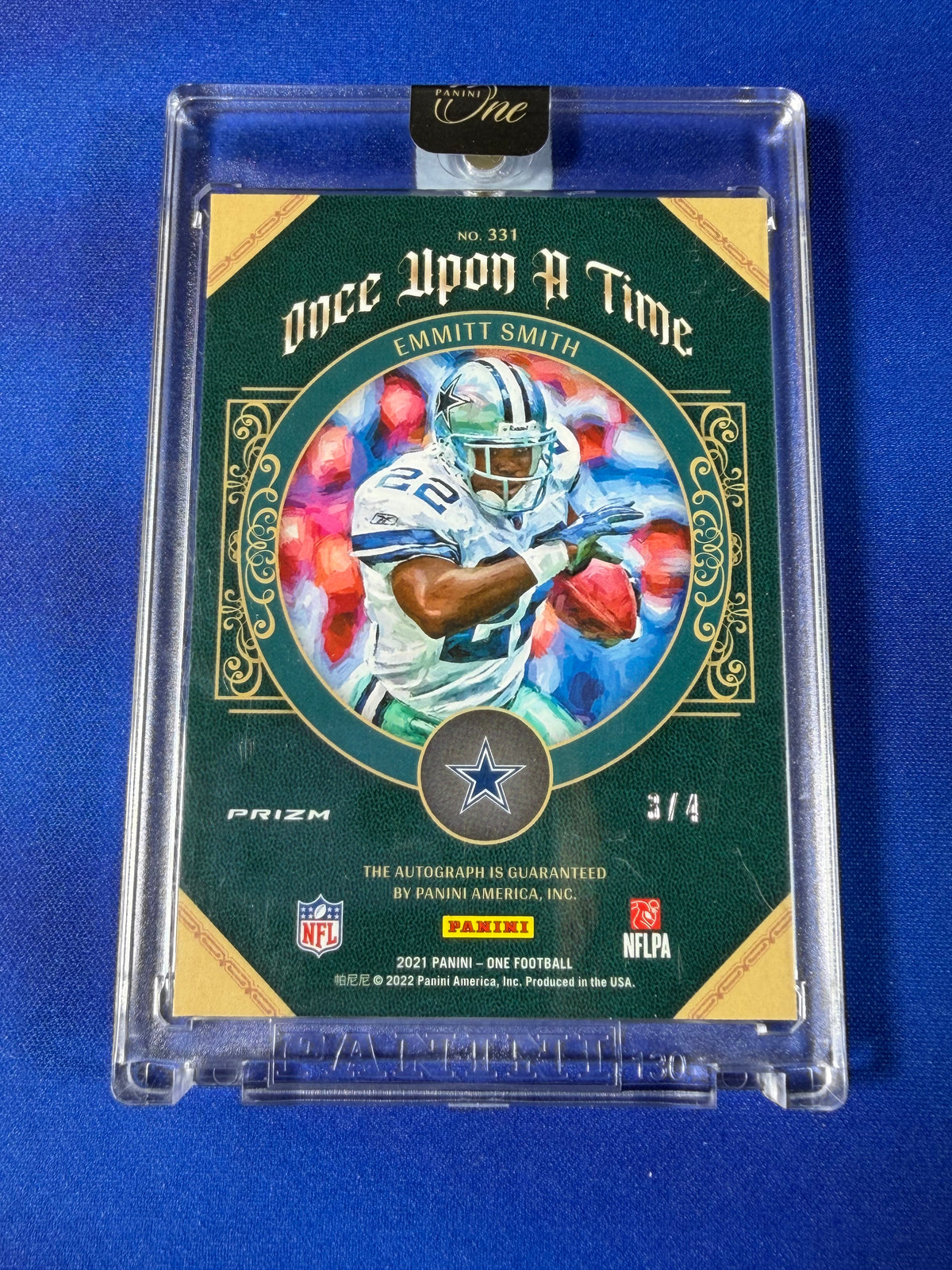 Emmitt Smith 2022 Panini One Once Upon A Time Prizm #331 Red /4