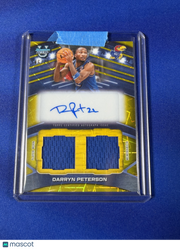 Darryn Peterson 2026 Bowman University's Best Basketball #PDA-DP Yellow Autograph Memorabilia Dual Relic