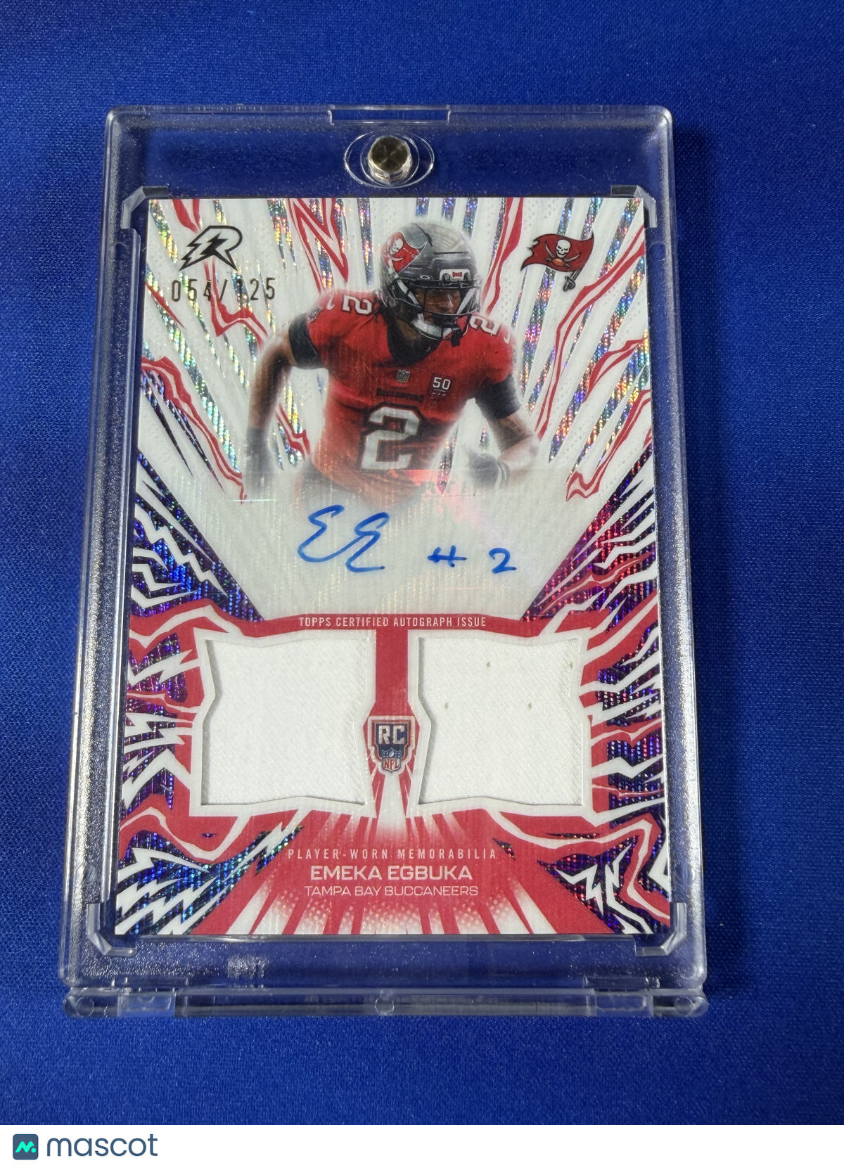 Emeka Egbuka 2026 Topps Resurgence #AU-EE Player-Worn Memorabilia RC