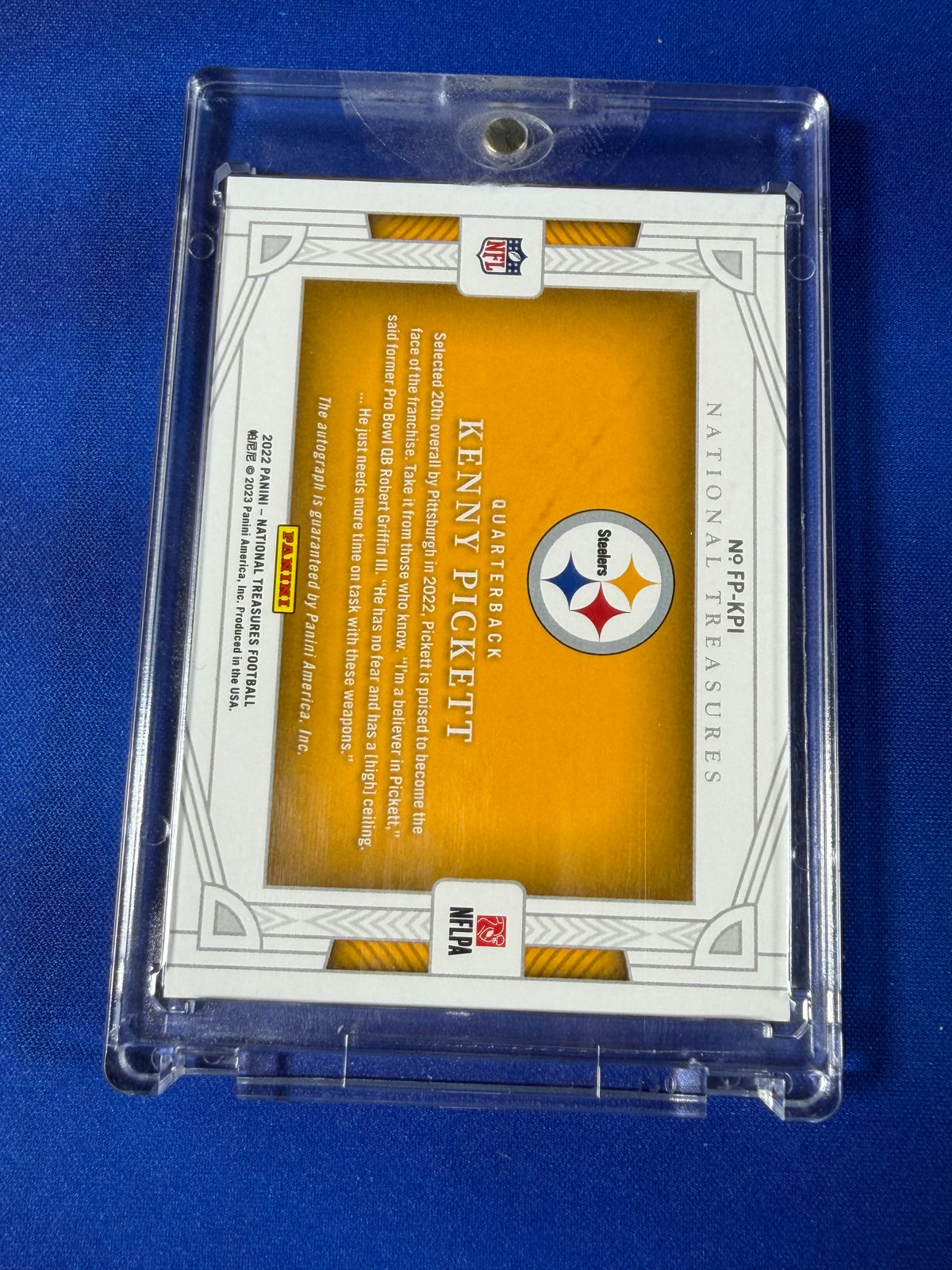Kenny Pickett 2023 Panini National Treasures #FP-KPI RC