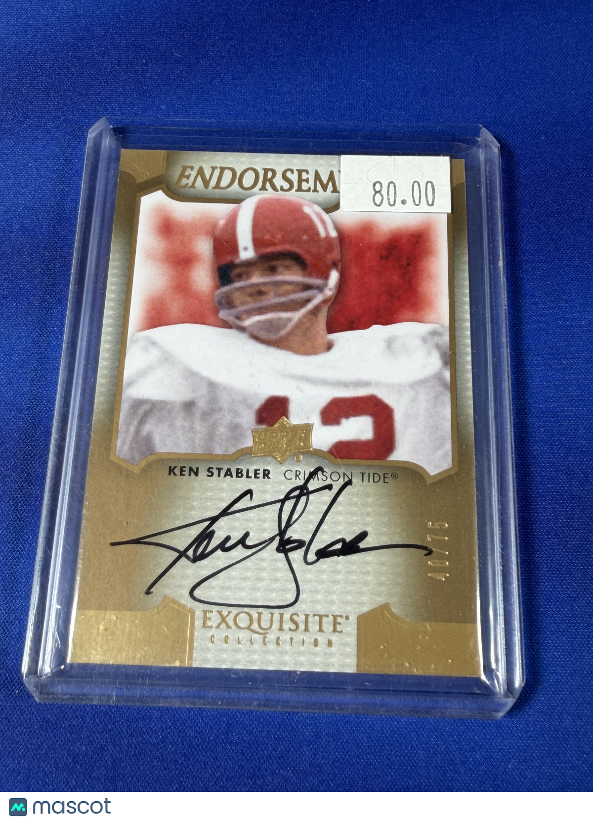 Ken Stabler 2011 Upper Deck Exquisite Collection #E-KS